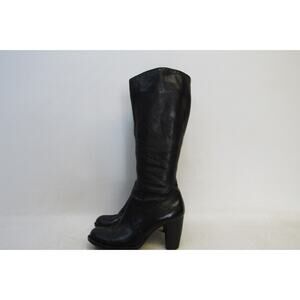 Born Womens Size 7.5 M Black Leather Zip Knee High Fashion Boots